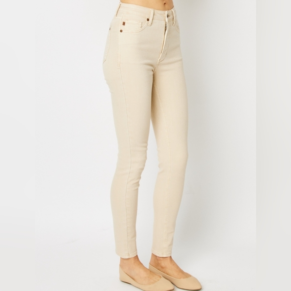 Judy Blue Tummy Control High-Rise Waist Denim Skinny Leg Jean Slim Fit Pants